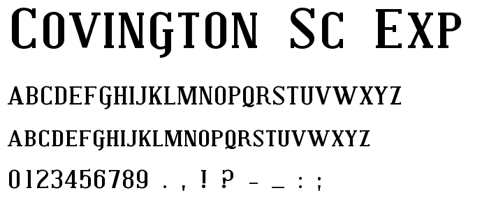 Covington SC Exp Bold font